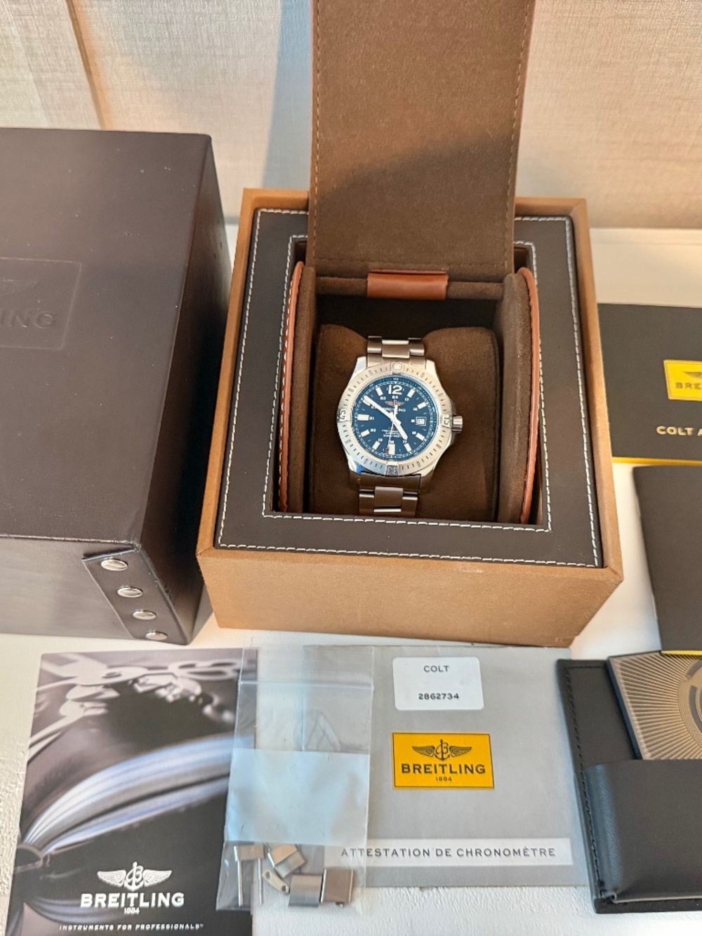 Authentic Breitling Colt Automatic 44mm (Ref. A17388) – Full Set